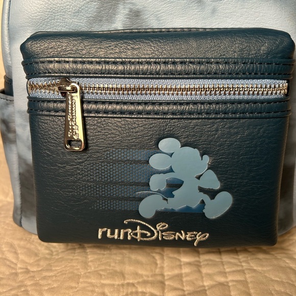 Disney Parks RunDisney Blue Tie Dye Loungefly Backpack  w stickers?NWT Last One main image 5